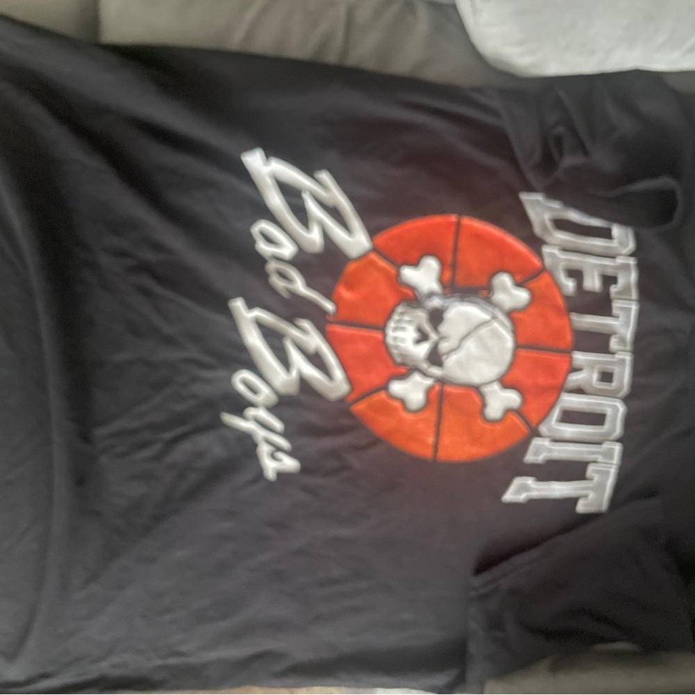 Black and Orange Short Sleeve Tee with Graphic Design